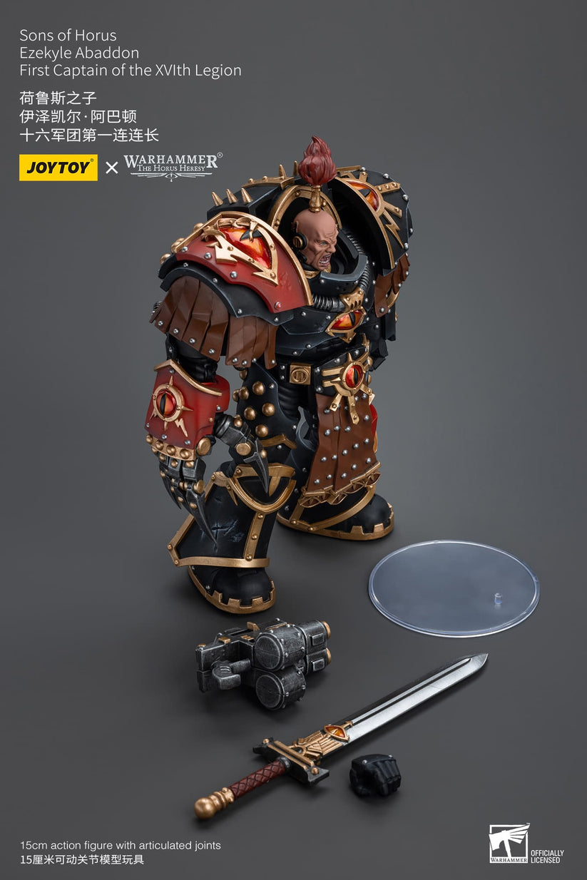 Warhammer: The Horus Heresy Sons of Horus Ezekyle Abaddon, First Captain of the XVLth Legion 1/18 Scale Action Figure